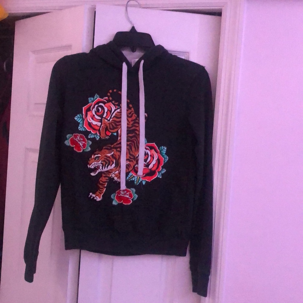 Tiger flower hoodie